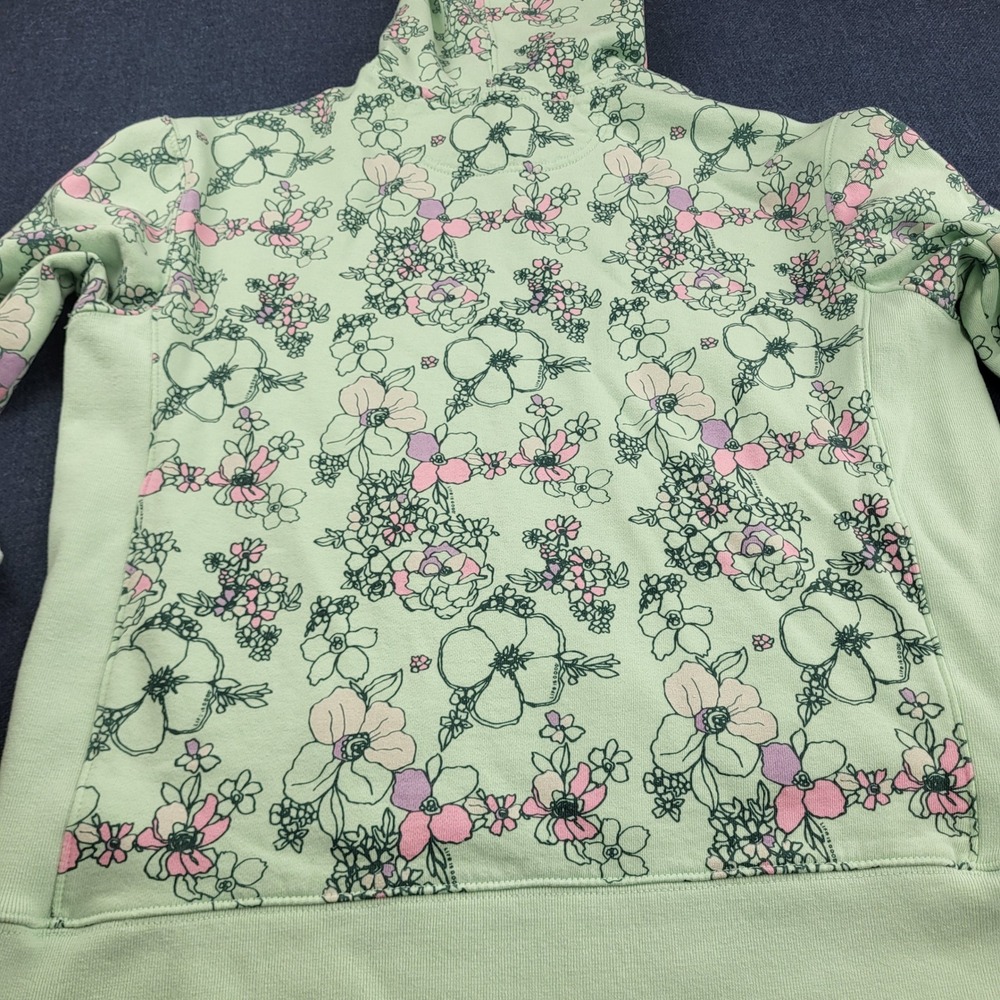Life Is Good Womens Large Mint Green Floral Cotton Fleece Pullover Hoodie L - Picture 9 of 12